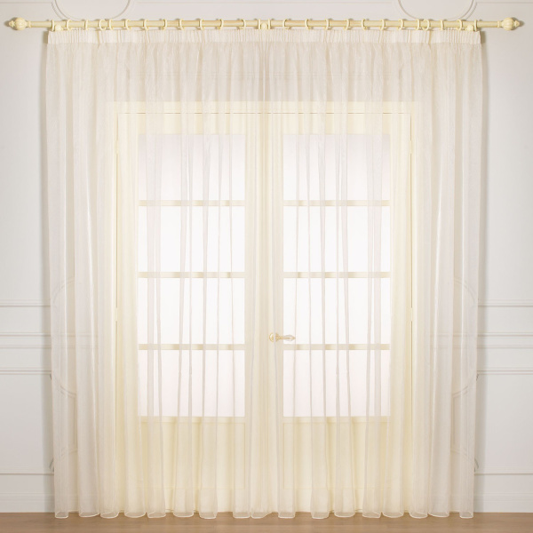 Вуаль однотонная кремовая